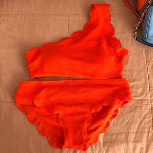 Orange scallop bikini NWOT